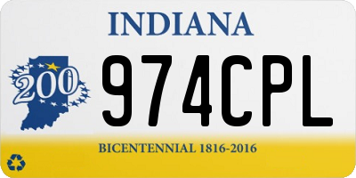 IN license plate 974CPL