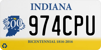 IN license plate 974CPU