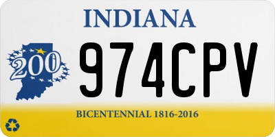 IN license plate 974CPV