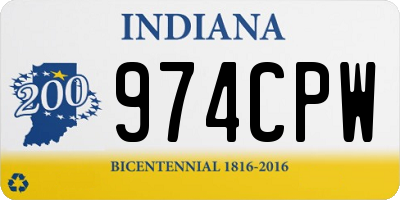 IN license plate 974CPW