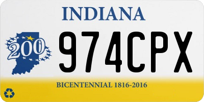 IN license plate 974CPX