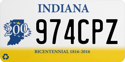 IN license plate 974CPZ