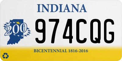 IN license plate 974CQG