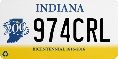 IN license plate 974CRL