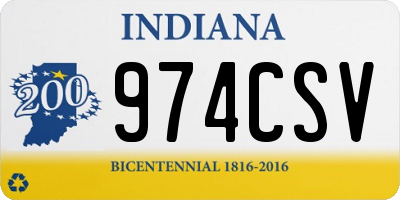 IN license plate 974CSV
