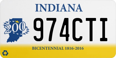IN license plate 974CTI
