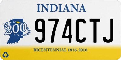 IN license plate 974CTJ