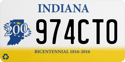 IN license plate 974CTO