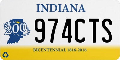IN license plate 974CTS
