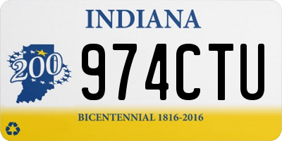 IN license plate 974CTU