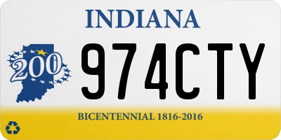 IN license plate 974CTY