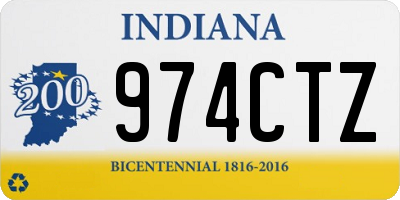 IN license plate 974CTZ