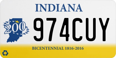 IN license plate 974CUY