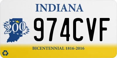 IN license plate 974CVF