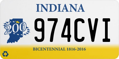IN license plate 974CVI