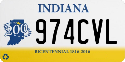 IN license plate 974CVL