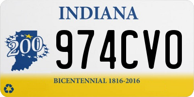 IN license plate 974CVO