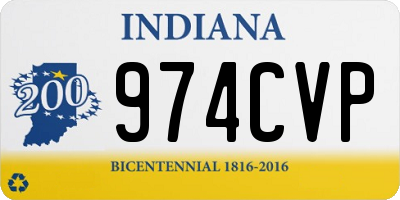 IN license plate 974CVP