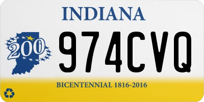 IN license plate 974CVQ