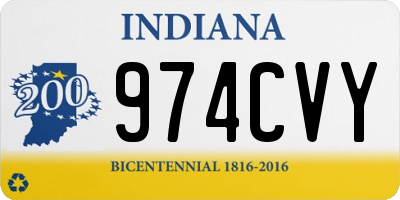 IN license plate 974CVY