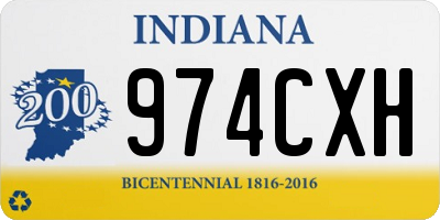 IN license plate 974CXH