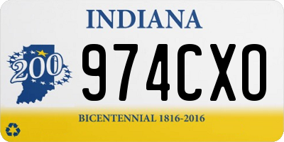 IN license plate 974CXO