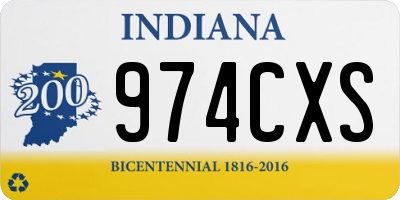 IN license plate 974CXS