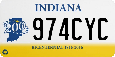 IN license plate 974CYC