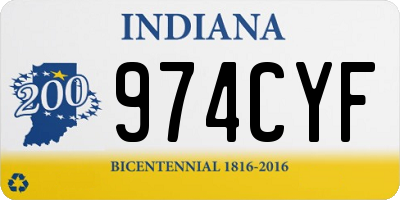 IN license plate 974CYF