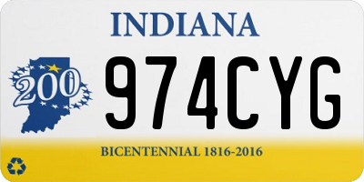 IN license plate 974CYG