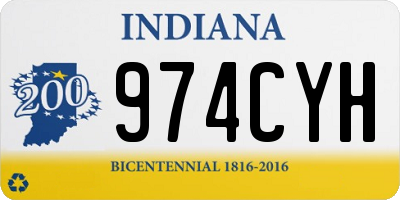 IN license plate 974CYH
