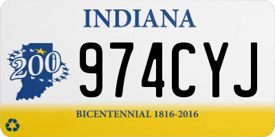 IN license plate 974CYJ