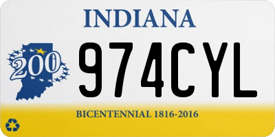 IN license plate 974CYL