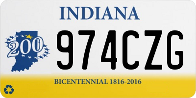 IN license plate 974CZG