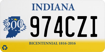 IN license plate 974CZI