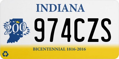 IN license plate 974CZS