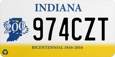 IN license plate 974CZT