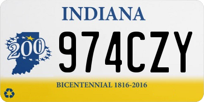 IN license plate 974CZY