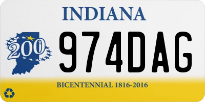 IN license plate 974DAG
