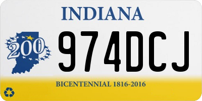 IN license plate 974DCJ