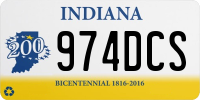 IN license plate 974DCS