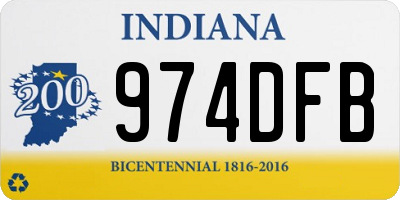 IN license plate 974DFB