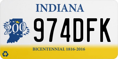 IN license plate 974DFK