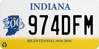IN license plate 974DFM