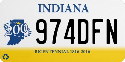 IN license plate 974DFN