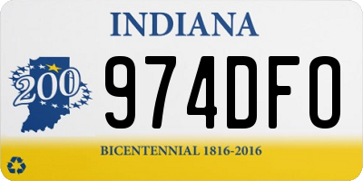 IN license plate 974DFO