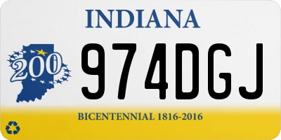 IN license plate 974DGJ