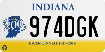 IN license plate 974DGK