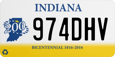 IN license plate 974DHV