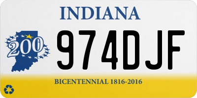 IN license plate 974DJF